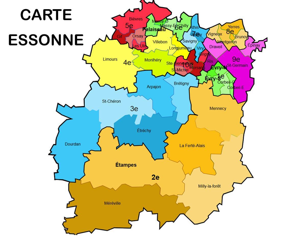 মানচিত্র Essonne