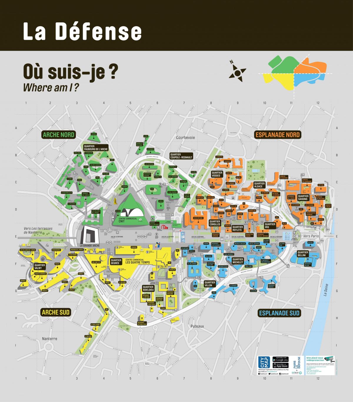 মানচিত্র La Défense