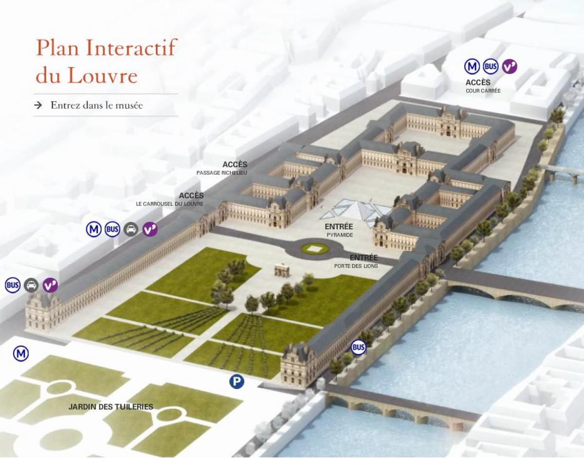 Map of The Louvre, পিরামিড