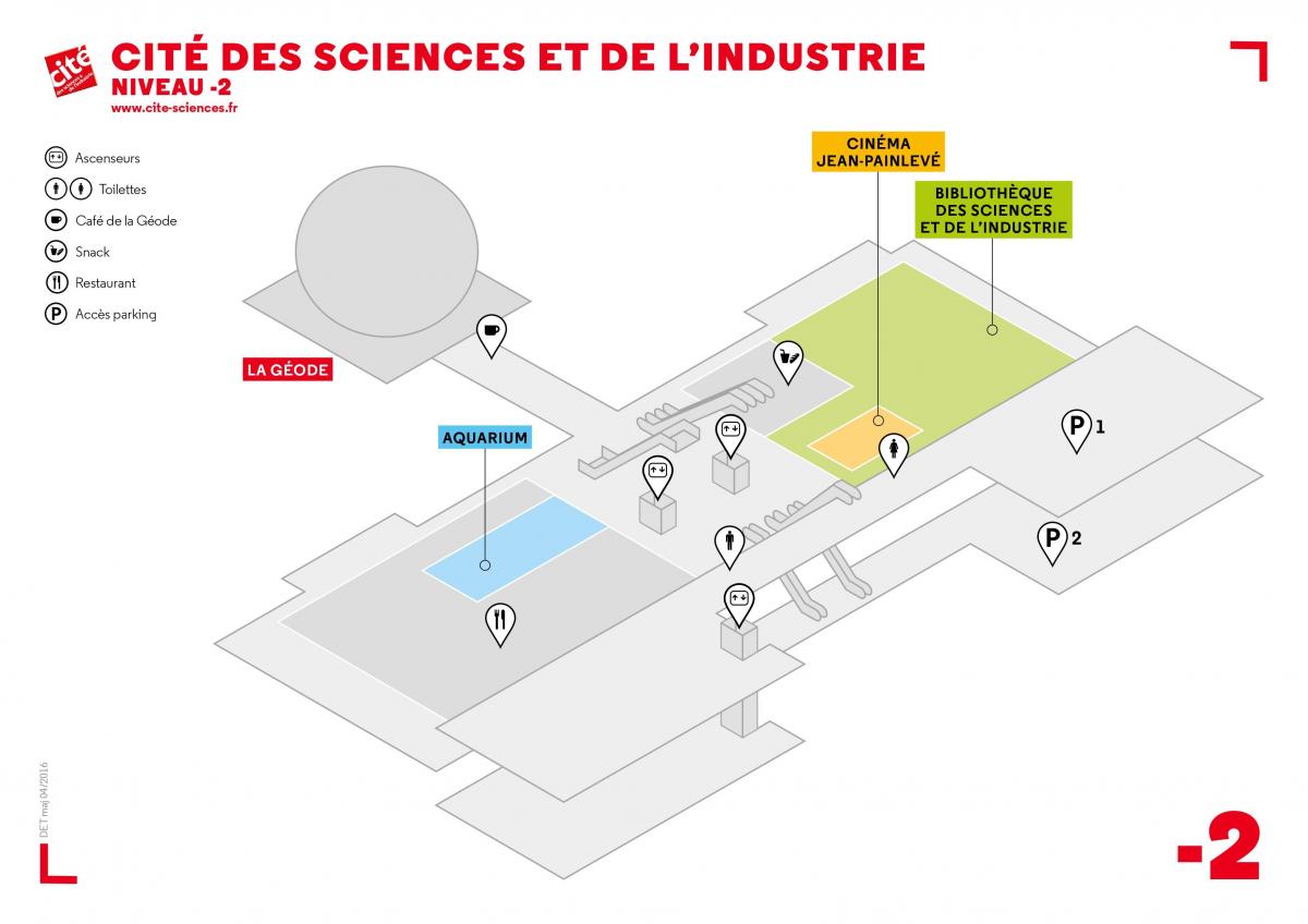 মানচিত্র Cité des Sciences et de l থেকে শিল্প ও শ্রেনী -2
