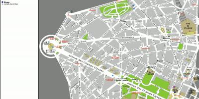 Map of 8 অ্যারোঁদিসেমেন্ট প্যারিসের