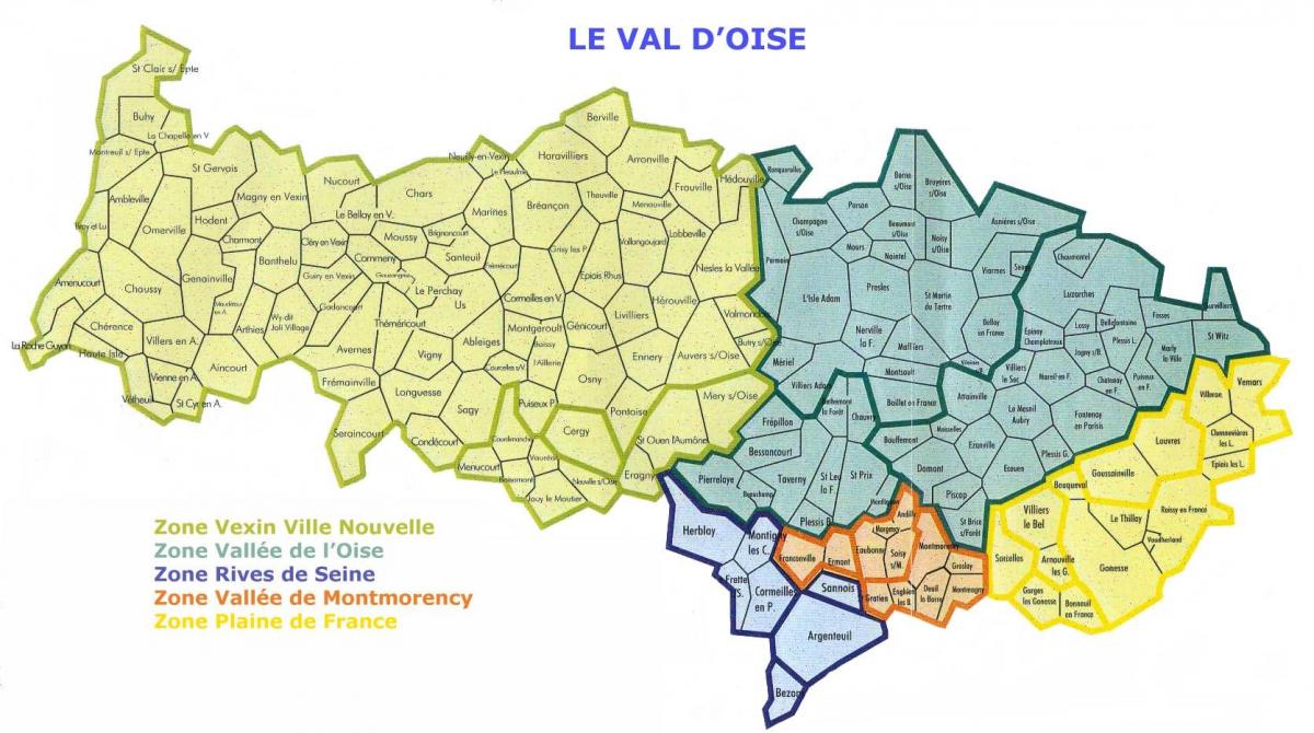 মানচিত্র Val-d ' Oise